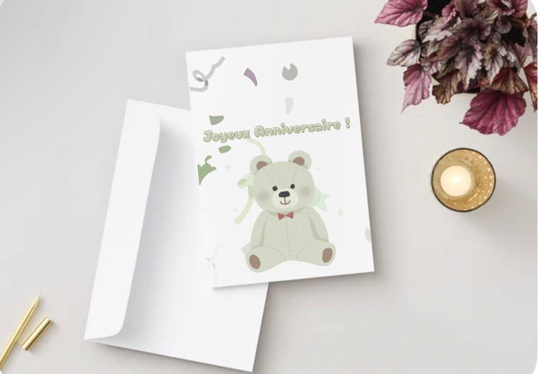 Pack de 3 Cartes d’Anniversaire à Imprimer 🎂 | PDF Numérique | MOONÉA STUDIO