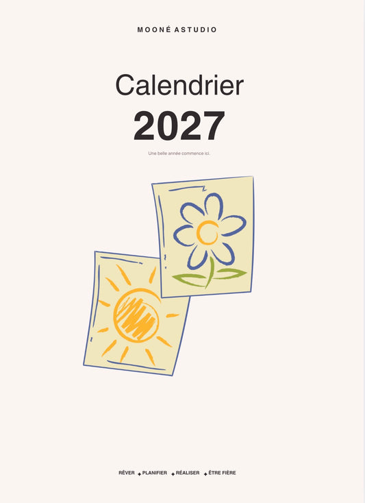 Calendrier 2027 à imprimer – MOONÉA Studio